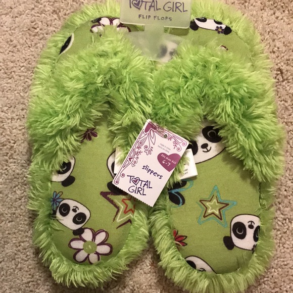 Total Girl Lime Green Flip Flop Slippers - Picture 2 of 5